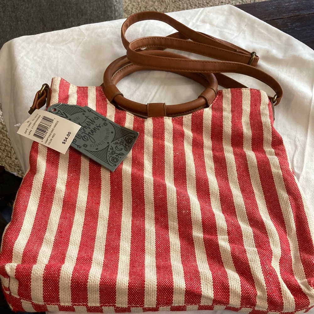T-shirt & Jeans Hampton ring handle red and cream bag